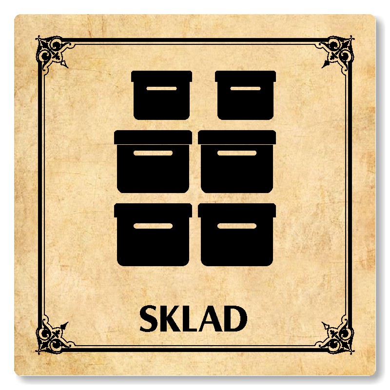 Sklad, 80x80mm, pergamen, Nebraska